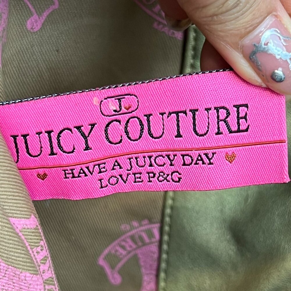 Vintage Y2K Rare Juicy Couture Pink and Green Tote Bag Purse - Picture 11 of 15